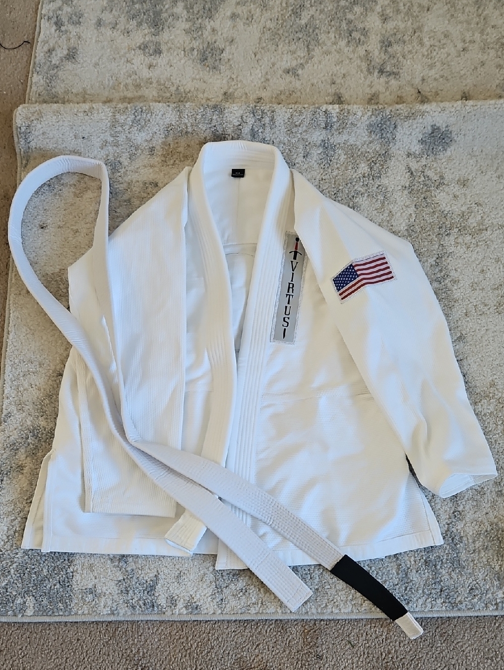 Virtus White Brazilian Jiu-Jitsu Gi Jacket with White Belt